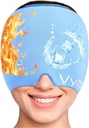 Migraine Relief Cap Miracle Hodepine Relief Cap360 Hot & Cool Hodepine Cap Soothing Odorless Gel Ice Head Wrap Oppgradert Migraine Cap for Tension, Stress og Sinus (Blue)