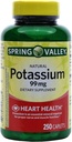 Spring Valley Kalium 99 mg fra Kalium gluconat 595 mg (250 antall)