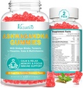 2 Pack Ashwagandha Gummies med gummer GABA Mood Energy og Immune Support, Jordbær Flavor 120 Cts