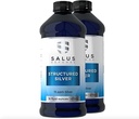 Strukturert sølvvæske - daglig immunstøtte Supplement med 15ppm Avansert strukturert sølvteknologi - alt naturlig uten tilsetningsmidler - 16 Ounce flaske (2 pakke)