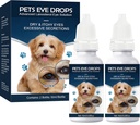 Cataract drops for hunder, hundeøyedråper, forbedre visjon klarhet, forbedre øyesyn og katarakter(2 x 10 ml)