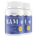 1200 MG SAM Supplement for hjerne, humør, ledd og lever, høy absorpsjon SAM-e (S-Adenosyl-L-metionin) med CoQ10, 5-HTP, Enterisk coated 120 tabletter, Vegan