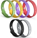 Mosquito Avvisende Armbånd, 6 Pack Silikon Mosquito Avvisende Bands med DEET Gratis, Naturlig & Vanntett Bug Wristbands for barn og voksne, Utendørs Reisebeskyttelse