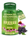 Echinacea Goldenseal Capsules - 10 i 1 immunstøtte Supplement - 1455mg - Vegansk Echinacea Capsules Supplement laget med organiske hele matvarer - Herbal immunsystem støtte - 2 måneders forsyning
