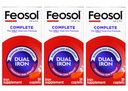 Feosol Bifera HIP & PIC Iron Supplement, komplett - 30 Caplets, Pakke med 3