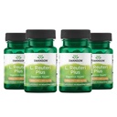 Swanson L. Reuteri Probiotic Plus w/L. Rhamnosus L. Acidophilus & FOS Prebiotic Digestive Support - Fremmer Gut Helse w/ 7 milliarder CFU per kapsel - (30 Veggie Capsules) (4 Pakke)