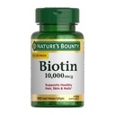 Naturens Bounty Biotin Hår Hud og negler Vitaminer, støtter sunnt hår, hud og negler, 10.000 mhg, Rapid Release Softgels, 180 Ct