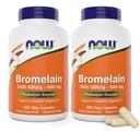Bromelain 500 mg, 200 Veg Kapsler (pakke med 2) Supplement - Ikke-GMO, Vegansk 500 mg Caps