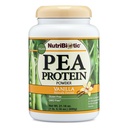 NutriBiotic Pea Protein Vanilla 21 Oz | Lav karbohydrat Vegansk Plante Protein pulver | 100% dyrket og prosessert i USA | Delikat Kremete & BCAA-Rich | laget uten kjemikalier, GMOs & Gluten | Keto vennlig