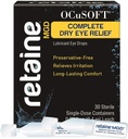 OCusoft Retaine MGD Komplett tørr øye relief Lubricant Eye Drops Single-Dose Containers, 30 greve (Pack of 2)
