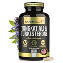 Turkesteron Tongkat Ali for menn og kvinner – 2-i-1 naturlig testosteron støtte for energi og trening - høy potens Turkesteron Supplement for menn med Tongkat Ali–– ren ikke-GMO formel