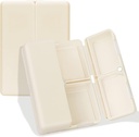 FYY Daily Pill Organizer, 7 Compartments Portable Pill Case Travel Pill Organizer,[Folding Design] Pill Box for Purse Pocket å holde vitaminer, Cod Liver Oil,Supplements og Medisinering-White