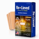 Re-Leved 4% Lidocaine Patches Maksimal styrke - Aluminium-fri, vannbestandig og USA laget -Superior Sticking smerte relief lapper raskt lindrer tilbake, leddene og muskel smerte-3x6 tommer (31 Count)