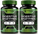 Digestive enzymer med probiotika og prebiotika, 450 mg, 5 milliarder CFUs - ren Super Digestion kapsler - Digestive enzymer for kvinner og menn Støtte Digestion & Gut Helse - 120 greve (Pack of 2)