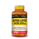 MASON NATURAL Alpha Lipoic Acid 200 mg, støtter energiproduksjon, kosttilskudd, 60 kapsler