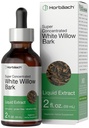Horbäach Hvit Willow Bark Ekstrakt Tinktur | 2 Fl oz | Alkohol gratis flytende kosttilskudd | Super konsentrert | vegetarisk, ikke-GMO, Glutenfri