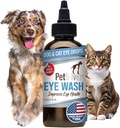 PetSilver Eye Drops for hunder og katter - Naturlig hund Øyevask - Relief for inflammasjon og irritation - Pet Eye Cleaner og Tear Stain Remover - Patentert sølvformula - laget i USA - 4 fl oz