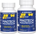 Naturlige Stacks Magtech Magnesium Verdi Bundle - 3 Former av Magnesium - Med Magtein L-Treonate - Støtter avslapning og hjerne helse* - 270 Totale kapsler