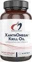 Designs for Helse XanthOmega - Krill Olje med 12 mg Astaxanthin - Antioksidant, Fosfolipider + EPA/DHA Omega 3 - Cardiovaskulær, Hud + Øye Helse Supplement (120 Softgels)