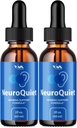 (2 Pakke) NeuroQuiet drops - Neuro Stille Avansert Formel Hørestøtte, Kognitiv helse og total helse, 2 måneders forsyning