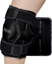 REVIX Ice Wrap for Knee Discomfort, Reusable Knee Ice Pack Wrap med kald komprimeringsterapi for muskelsmerter, fremmer post-workout gjenoppretting, myk Plush Lining, svart