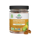 ORGANIC INDIA Ashwagandha Gummies for menn og kvinner - Stress Supplement, KSM-66 Ashwagandha Root, Extra styrke, rolig Chews, Vegansk, Ikke-GMO - Lemon Lime, 60 Gummies