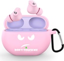CACOE Silikon Case Deksel for Beats Studio Buds/Beats Studio Buds + 2023,Propektiv hud Beats Studio Buds Cases Shockproof Søt Funny Print Tilbehør med keychain(Pink)