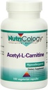 Nutricology Acetyl-L-Carnitin 500mg Supplement - Metabolisme og energi støtte, ALC, gratis form aminosyre, vegetariske kapsler - 100 greve