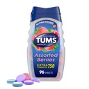 TUMS Extra styrke Assortert Berries Antacid tabletter for Heartburn Relief, 96 count