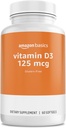 Grunnleggende - Vitamin D3, 125 mikrog, 60 Softgels (1 per porsjon), Glutenfri