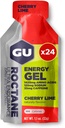 GU Energi Roctane Ultra Endurance Energy Gel, Vegan, Glutenfri, Kosher og Dairy-Free On-The-Go Sports Ernæring for løp, sykling, spa eller skikjøring, 24-Count, Cherry Lime