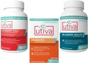 15% Bundle Utiva Cranberry PACs Supplement for urinveien Tract Helse 30 Vegi Capsule + Utiva Probiotic for Gut og urinveien Tract Helse 30 forsinket release Vegi Capsule + Utiva Bladder Helse 60 Capsule