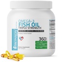 Bronson Omega 3 Fish Oil Triple Styrke 2720 mg, høy EPA 1250 mg DHA 488 mg, ikke-GMO Heavy Metal Testet, 360 Softgels