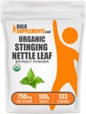 BulkSupplements.com Økologisk Stinging Nettle Ekstrakt pulver - Nettle Leaf Ekstrakt, Herbal Supplement - Vegansk & Glutenfri, 750mg per Serving, 100g (3.5 oz) (Pack of 1)