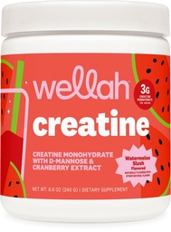 Wellah kreatin for kvinner (50 Serveringer, vannmelon slush) - Kreatin Monohydrat med Dandelion & Cranberry ekstrakt
