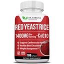 Red Yeast Rice Extract 1400mg Supplement 180 greve | opprettholde sunn kolesterol nivåer | støtter kardiovaskulær og blodsirkulasjon for sunn hjerte, digestion, vektkontroll og generell helse