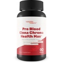 Pro Blood Cinna Chroma Health Max - naturlig blod helse støtte med kanel, gurkemeie, berberin, vitamin D, vitamin C, sink og mer - fremme balansert blod helse og forbedret blodflyt