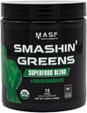MASF Smashin' Greens Superfood Blend NSF Sport, Super Greens Digestive Helse, Spirulina, Klorella, Bloat Relief, 8.47 Ounce (Pack of 1)