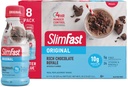 SlimFast måltid erstatningshake, opprinnelig rik sjokolade Royale, 10g klar til å drikke protein for vekttap, 11 fl. Oz flaske, 8 greve
