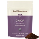 Ekte Mushrooms Chaga Mushroom Powder - Organisk Chaga Ekstrakt fra fruktekroppen - for daglig velvære og energistøtte - Vegan, ikke-GMO, 60 Services Mushroom Supplement