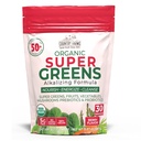 Country Farms Super Greens Berry Flavor, 50 økologiske supermatvarer, USDA økologisk drikkblanding (kvinnekorn, Spirulina, Chlorella) Mushrooms & Probiotika, med Fiber, Gut helse, naturlig energi, 30 Services