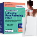 WELMATE smertepatcher Maksimal styrke Lidocain 4% Topical Numbing Analgesic – Lidocaine patches for nerve & rygg smertelindring, Sciatica, hals muskelstreng, kne, skulder felles, Hip, fot (40ct)