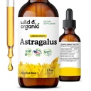 Wild & Organic Astragalus Tinktur - Immunstøtte Drops m / Astragalus Root Extract - Herbal Supplement for ro og avslapning - Vegan, Sukker & Alkohol Gratis - 2 fl oz
