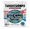 Tummydrops Groovy Peppermint Pack (Mix of Lychee & Tasty Vanilla Cream). Glutenfri, vegansk, og laget med organiske ingredienser, 33 Individuelt innpakket assortert Peppermynte Lozenger i en forseglbar pose.