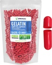 XPRS Nutra Størrelse 0 tomme kapsler - 1000 telle tomme gelatinkapsler - piller DIY Capsule Fylling - ren Bovine piller Gel Caps for Do-It-Selv Supplements (rød)