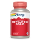 SOLARAY Red Yeast Rice Plus CoQ-10 & No-Flush Niacin Vitamin B-3, Sunn hjerte & kardiovaskulær støtte, ikke-irradisert og citrinfri, 60 dagers pengene tilbake garanti, 90 serveringer, 90 Vegkaps