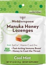 Wedderspoon Manuka Honning Immunitet Lozenges, Cool Mint, 2.6 Oz (Pack of 1), Ekte New Zealand Honning, Økt immunitet innen to timer