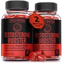 Atlantis Nutrition Testosteron Booster Gummies For Menn - Forbedrer styrke og utholdenhet - Optimerer ytelse og mannlig forbedring - laget med tribulus, Horny Goat Weed, Maca Root | 2-Pack (120 Gummies)