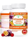 Lunakai USA laget vitamin E Gummies 400IU med vitamin C - Delicious, Vegansk, ikke-GMO Supplement for daglig hud & øye støtte, 60ct