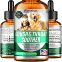 Kennel kyrkjebehandling for hunder og katter - laget i USA - Hundeallergi & Cat Astma Relief - Mullen Leaf & Elderberry Blanding - Tørr, våt og Barky Cough Relief for hunder & katter - Alle avler og størrelser - 2 fl Oz